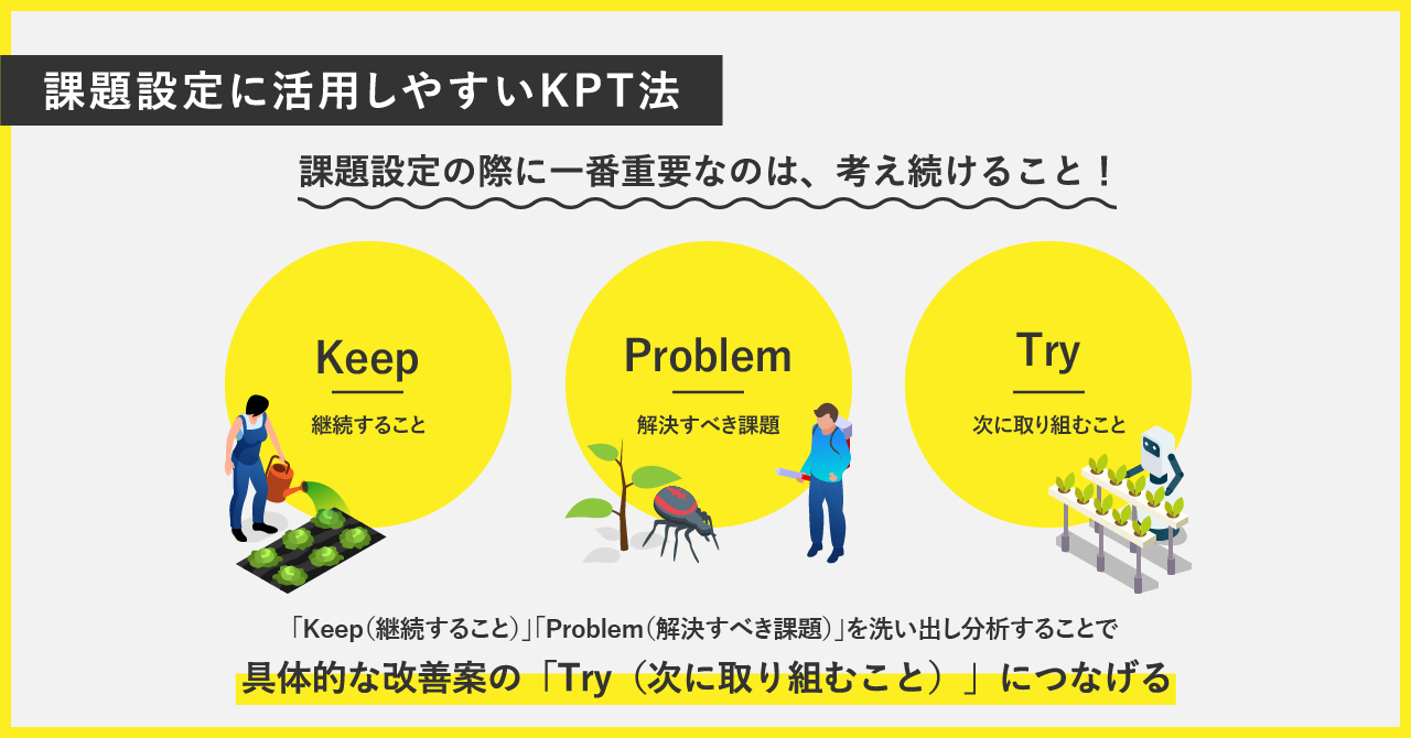 課題設定に活用しやすい「KPT法」とは